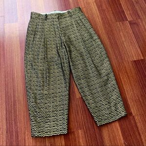 Marc Jacobs Gold High Waisted Cropped Ankle Pants